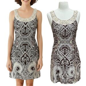 Free People Cream Folklore Dress in Espresso Brown Size 4